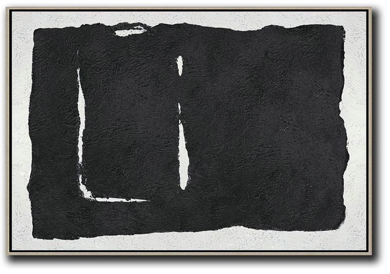 Contemporary Art Acrylic Painting,Oversized Horizontal Minimal Art On Canvas - Acrylic Painting Canvas Art